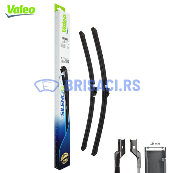 Valeo Silencio Flat (577950) - Set Prednjih Brisača (2kom), Dimenzije: 650mm & 500mm