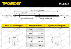 Amortizer Gepeka MONROE ML6225