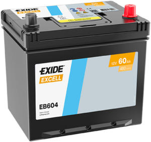 EXIDE Excell Asia Akumulator 12V 60 Ah 480A (EB604) desno+