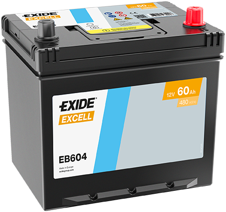 EXIDE Excell Asia Akumulator 12V 60 Ah 480A (EB604) desno+