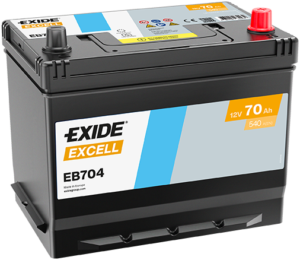 EXIDE Excell Asia Akumulator 12V 70 Ah 540A (EB704) desno+
