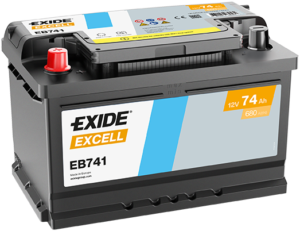 EXIDE Excell Akumulator 12V 74 Ah 680A (EB741) levo+