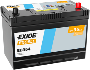 EXIDE Excell Asia Akumulator 12V 95 Ah 720A (EB954) desno+ G7