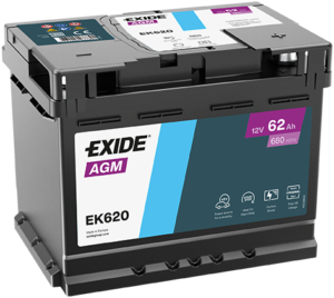 EXIDE AGM Start-Stop Akumulator 12V 62Ah 680A (EK620) desno+