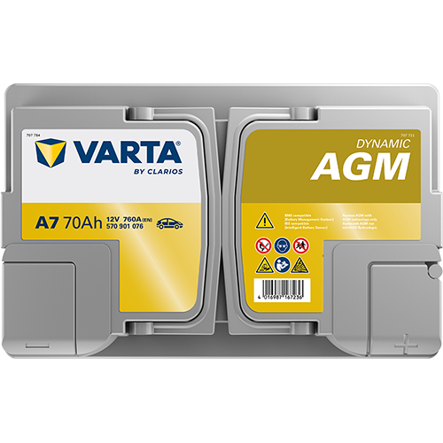 VARTA DYNAMIC AGM A7 Akumulator 12V 70Ah Desno+ - Slika 2