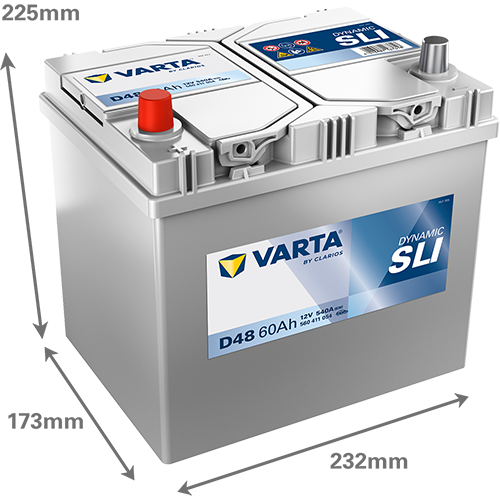 VARTA Blue Dynamic Asia D48 Akumulator 12V 60Ah Levo+ - Slika 3