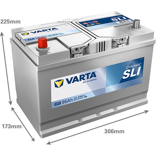 VARTA Blue Dynamic Asia G8 Akumulator 12V 95Ah Levo+ - Slika 3